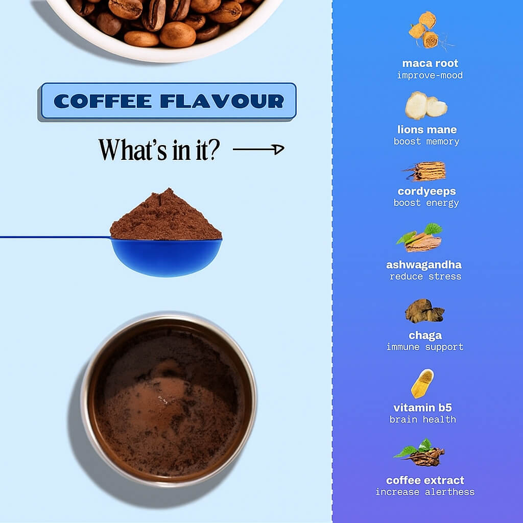 Mushroom Coffee for Focus & Calm Energy – Flow State Coffee by Nucure-450g - thenucure